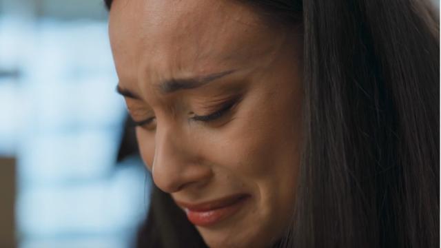 Close-up of a woman crying